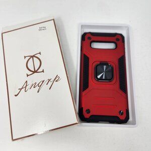 Case Compatible with Samsung Galaxy S10 Plus Kickstand Case Red & Black Durable